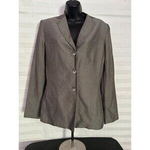 Kasper Women's Gray Long Sleeve Button Down Blazer Size 8 Career Work Jacket